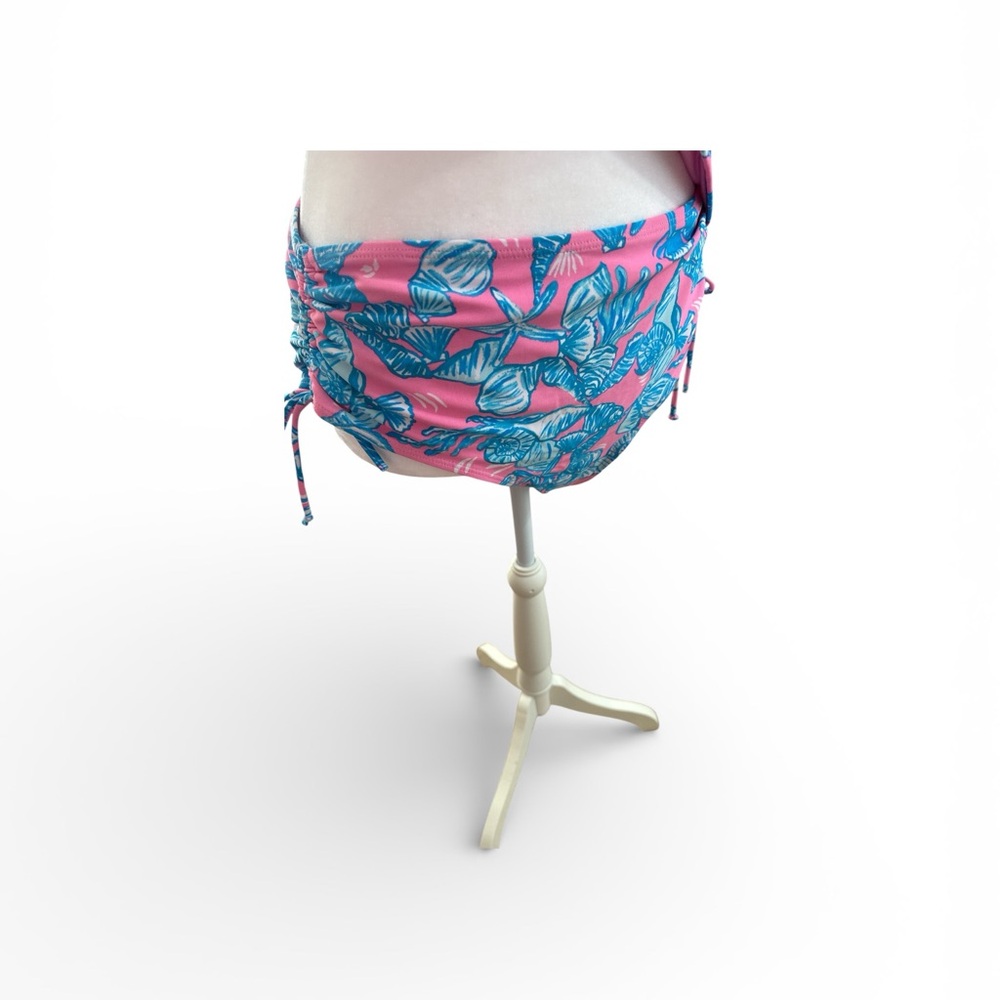 Pink and Blue Floral Swimsuit - Picture 2 of 3
